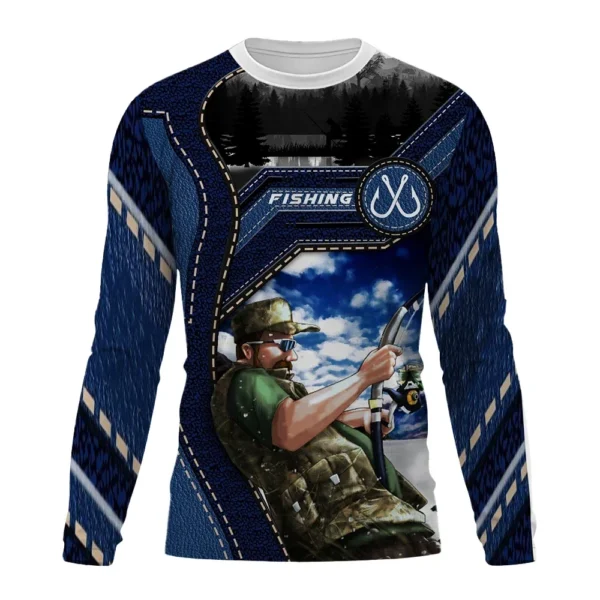 Fishing Graphic 3D T Shirt Long Sleeve - Image 11