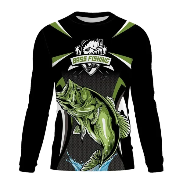 Fishing Graphic 3D T Shirt Long Sleeve - Image 2