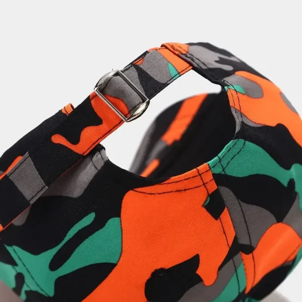 Camouflage Printed Cotton Baseball Cap - Image 4