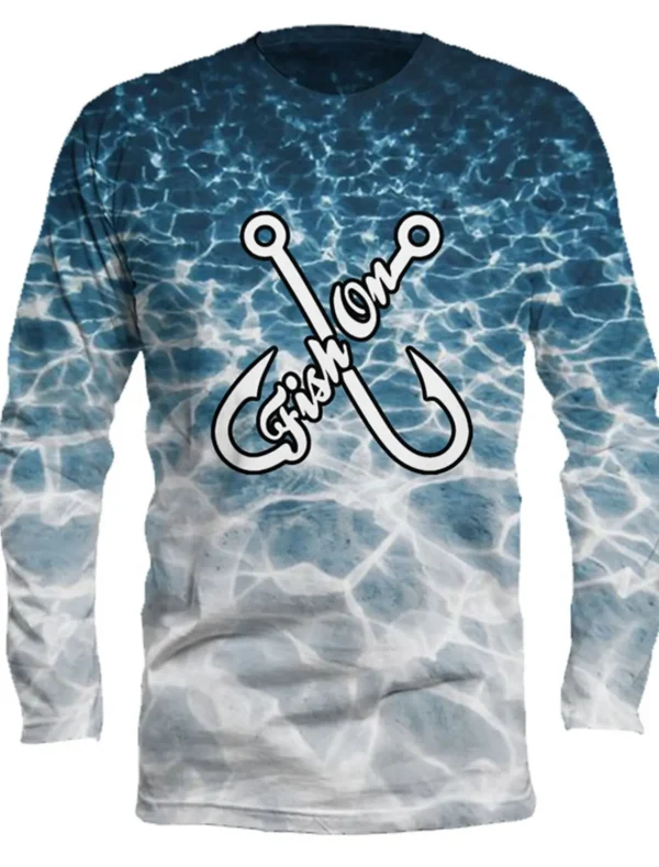 Men Fishing Shirt Long Sleeve UV Protection Breathable - Image 5