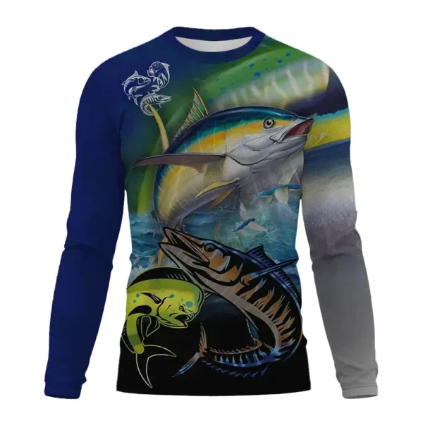 Fishing Graphic 3D T Shirt Long Sleeve - Image 21