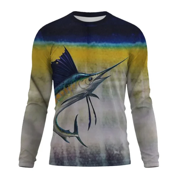 Fishing Graphic 3D T Shirt Long Sleeve - Image 23