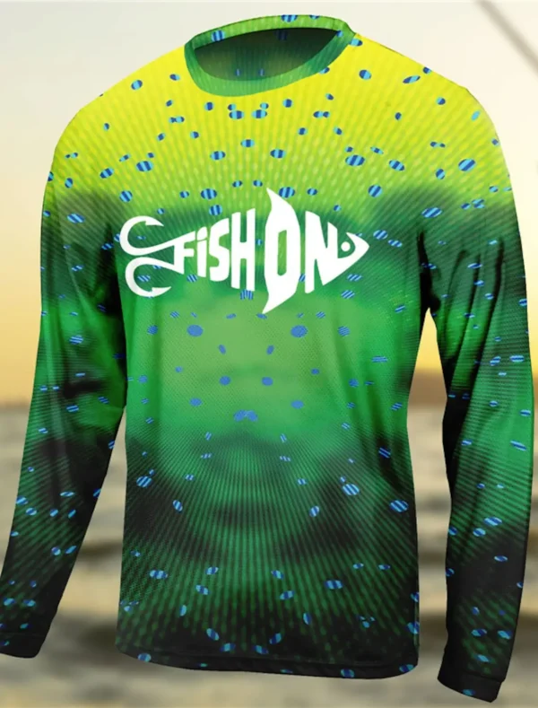 Men Fishing Shirt Long Sleeve UV Protection Breathable - Image 20
