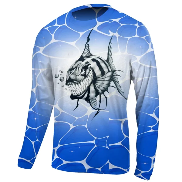Men Fishing Shirt Long Sleeve UV Protection Breathable - Image 12