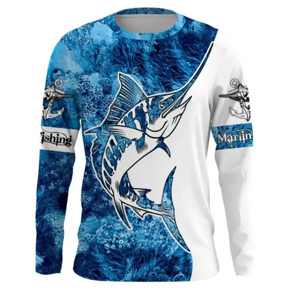 Fish 3D Print Summer Fishing T-shirt Casual Long Sleeve