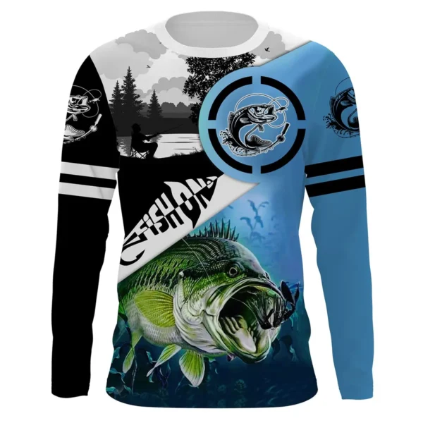 Fish 3D Print Summer Fishing T-shirt Casual Long Sleeve