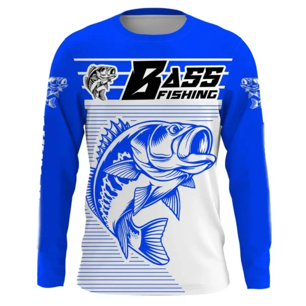 Fish 3D Print Summer Fishing T-shirt Casual Long Sleeve