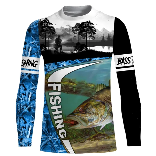 Fish 3D Print Summer Fishing T-shirt Casual Long Sleeve