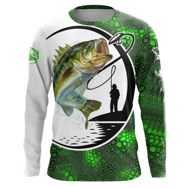 Fish 3D Print Summer Fishing T-shirt Casual Long Sleeve