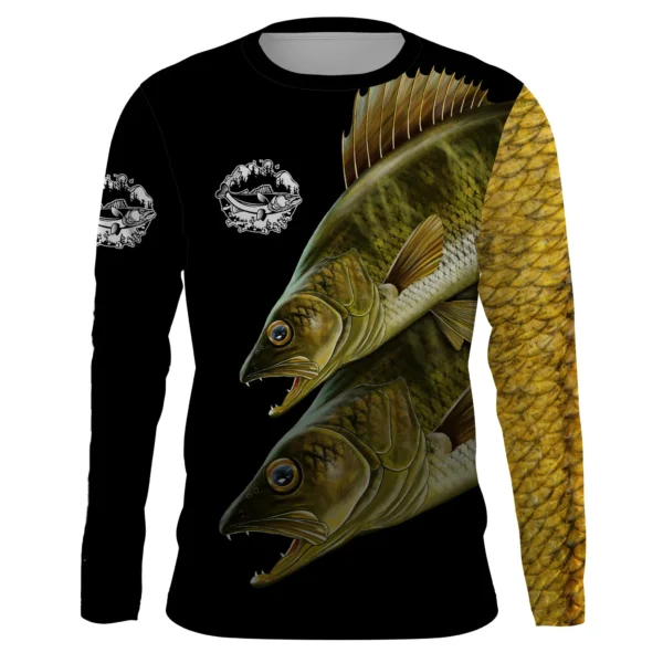 Fish 3D Print Summer Fishing T-shirt Casual Long Sleeve