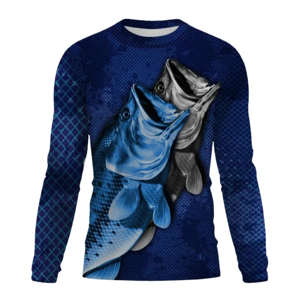 Fishing Graphic 3D T Shirt Long Sleeve