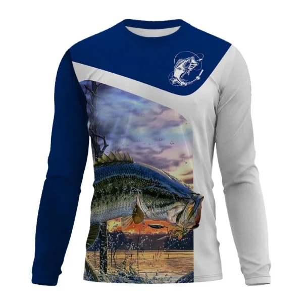 Fishing Graphic 3D T Shirt Long Sleeve