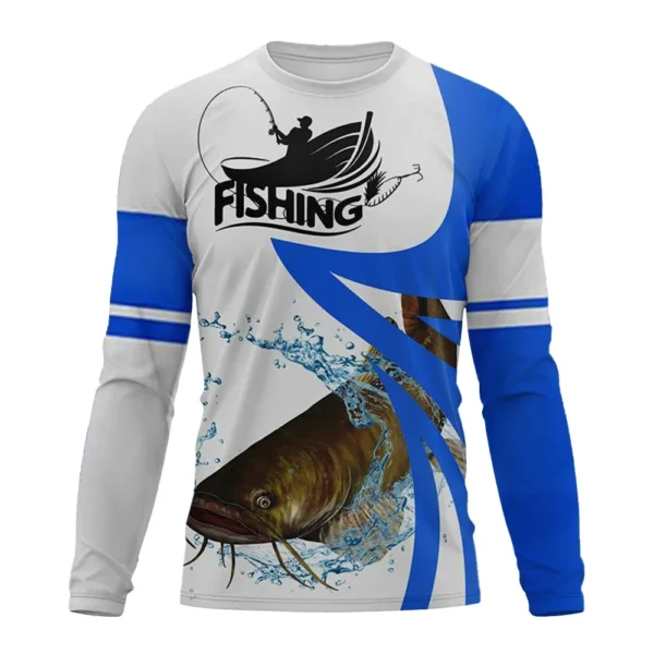 Fishing Graphic 3D T Shirt Long Sleeve