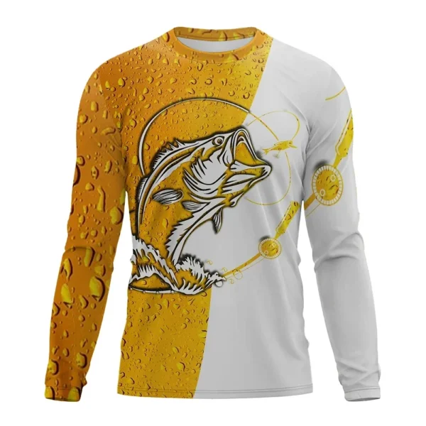 Fishing Graphic 3D T Shirt Long Sleeve