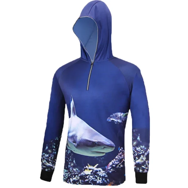 Fishing Hoodie Soft Breathable Quick Dry Anti-UV