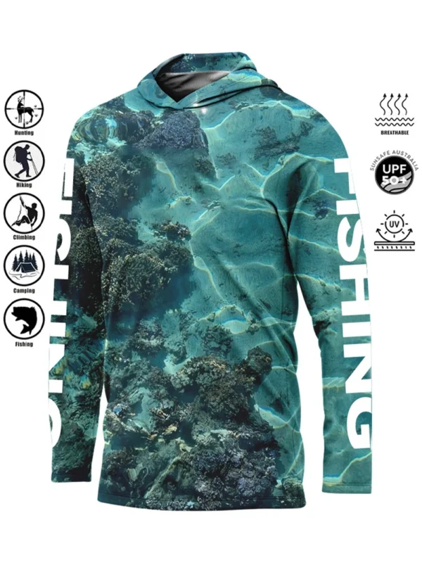 Fishing Shirt Hoodie UPF 50+ UV Protection