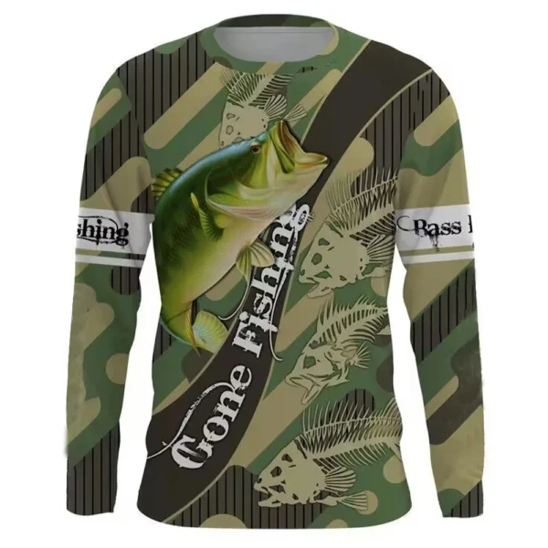 Fishing Summer  O-Neck T-shirt Casual Long Sleeve