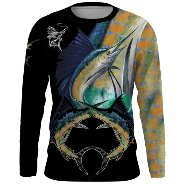 Fishing Summer  O-Neck T-shirt Casual Long Sleeve