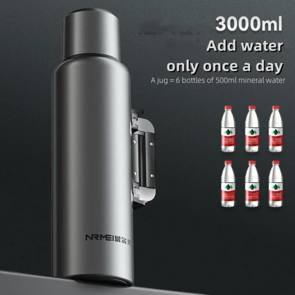 NRMEI Stainless Steel Water Bottle with Handle