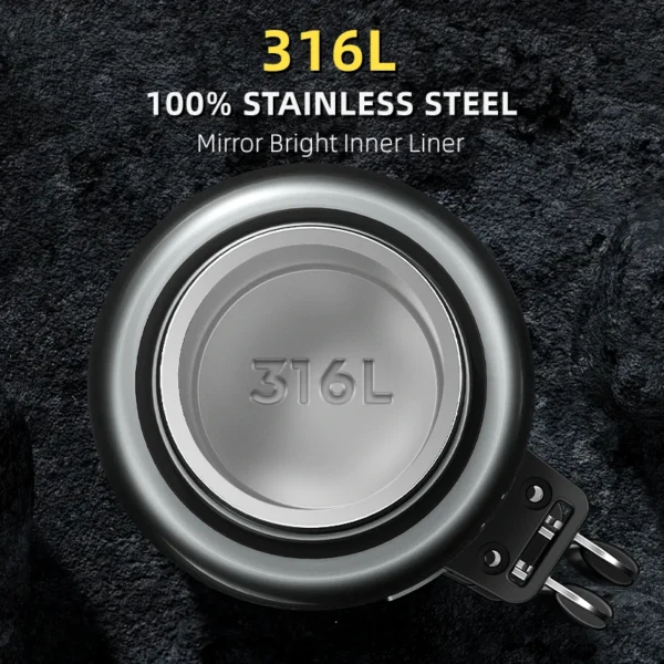 NRMEI Stainless Steel Water Bottle with Handle